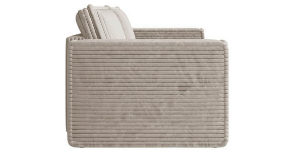 SCHLAFSOFA Cord Beige  inkl. Zierkissen, Bettkasten, Schlaffunktion  - Beige/Schwarz, MODERN, Kunststoff/Textil (250/68/104cm) - Xora