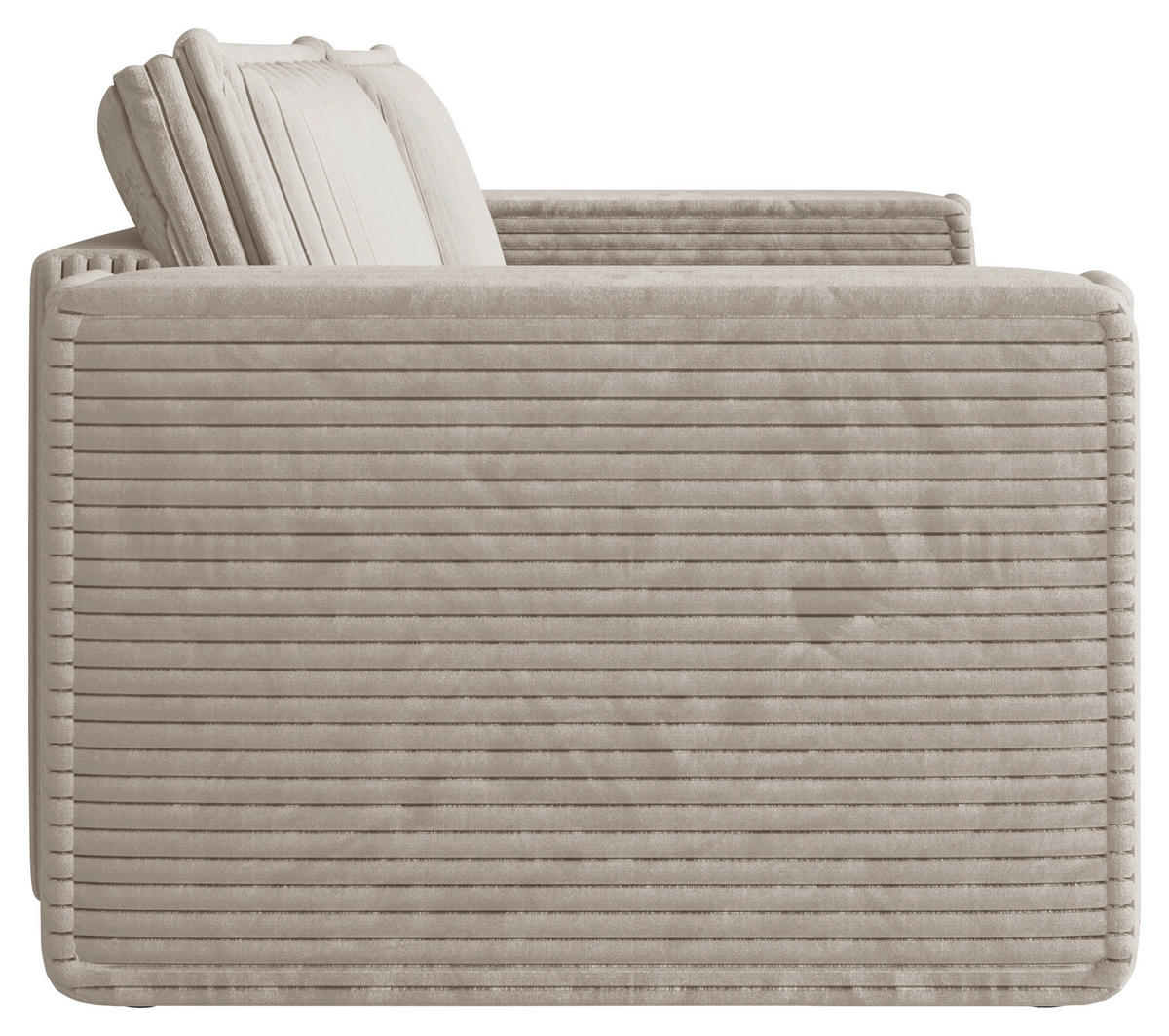 SCHLAFSOFA Cord Beige  inkl. Zierkissen, Bettkasten, Schlaffunktion  - Beige/Schwarz, MODERN, Kunststoff/Textil (250/68/104cm) - Xora