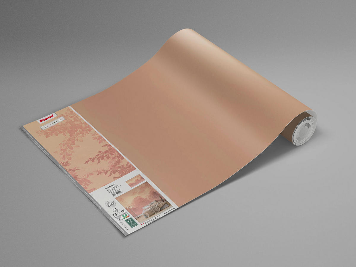 VLIESTAPETE 2,5 m  - Gelb/Rosa, Basics (400/250cm) - Xora