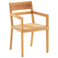 GARTENSTUHL in Holz Teakfarben  - Teakfarben, Design, Holz (51/83/59cm)