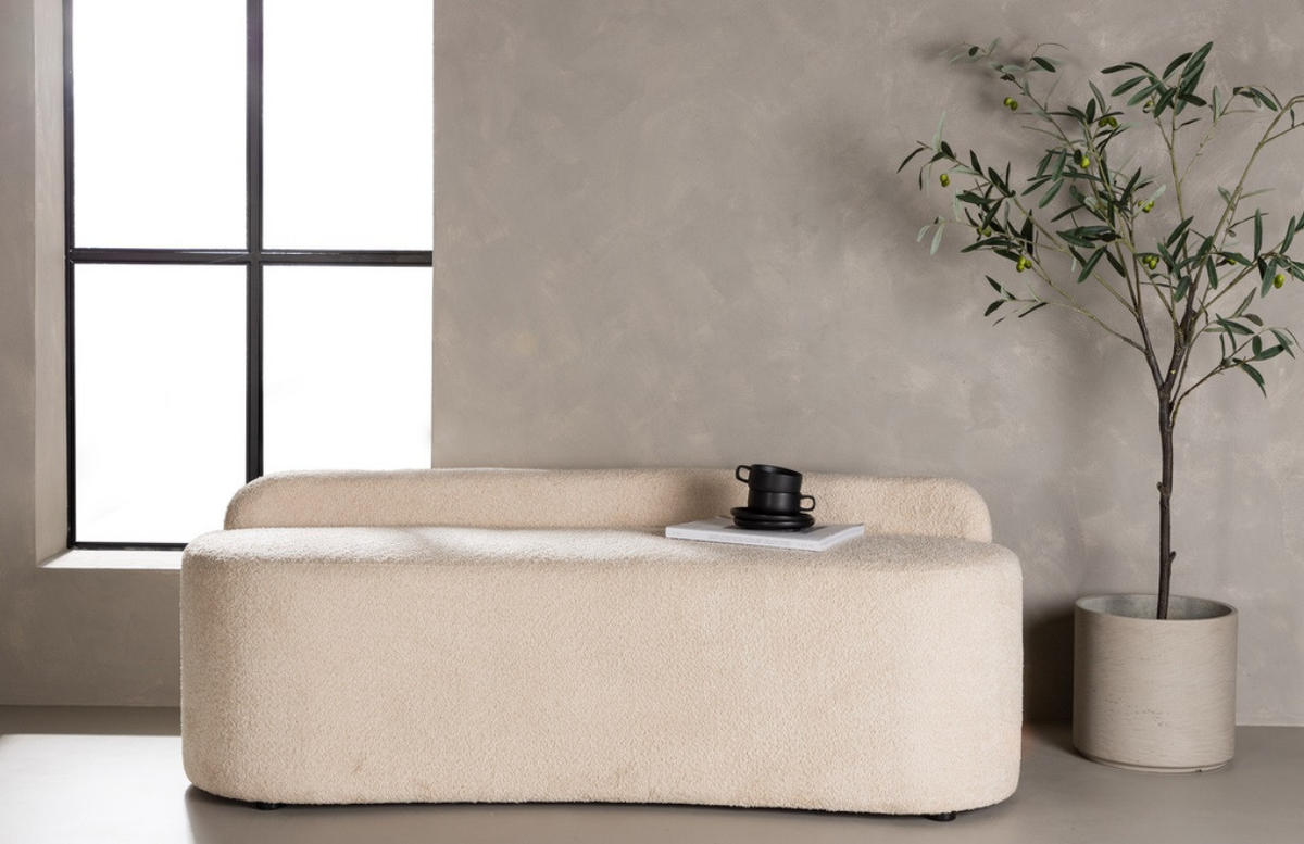 2-SITS SOFFA i textil, metall vit  - vit/svart, Design, metall/textil (160/61/57cm) - Niels Andersson