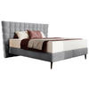 BOXSPRING-ÁGY 180/200 cm  szürkésbézs  - fekete/szürkésbézs, Design, faalapú anyag/textil (180/200cm) - Esposa