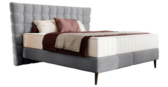 BOXSPRINGBETT 180/200 cm in Greige - Greige/Schwarz, Design, Holz/Holzwerkstoff (180/200cm) - Esposa