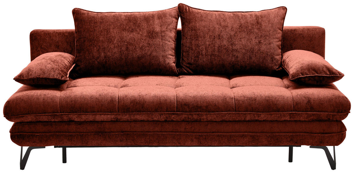 SCHLAFSOFA Samt Terracotta von NOVEL