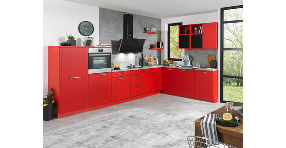 EINBAUKÜCHE - Rot, Basics, Holzwerkstoff - Dieter Knoll