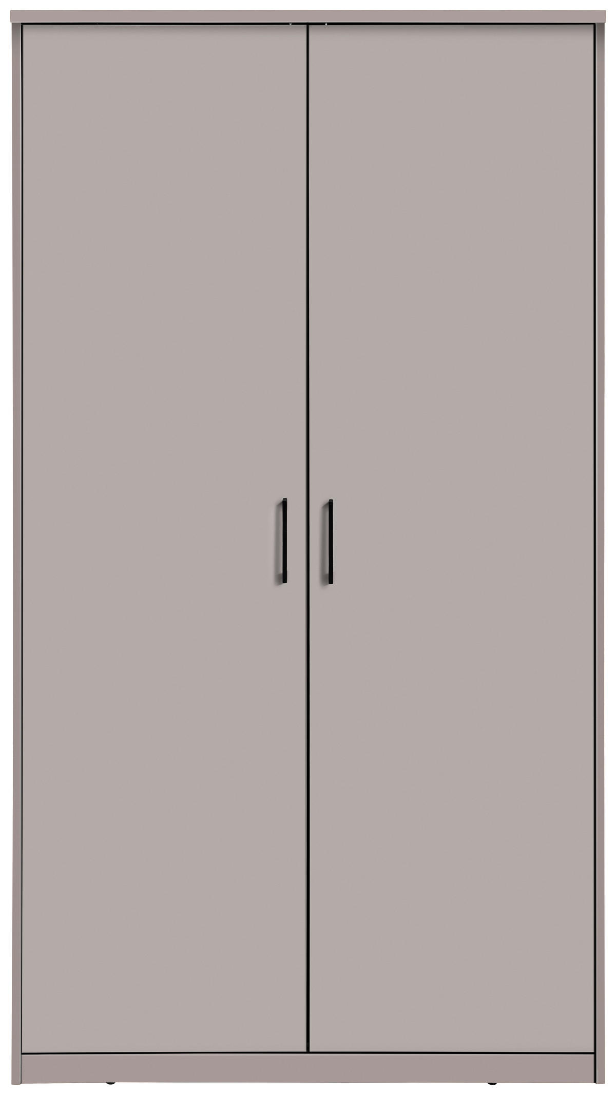 DREHTÜRENSCHRANK 106/194/54 cm 2-türig Kaschmir  - Kaschmir/Schwarz, Basics, Holzwerkstoff/Metall (106/194/54cm) - Xora