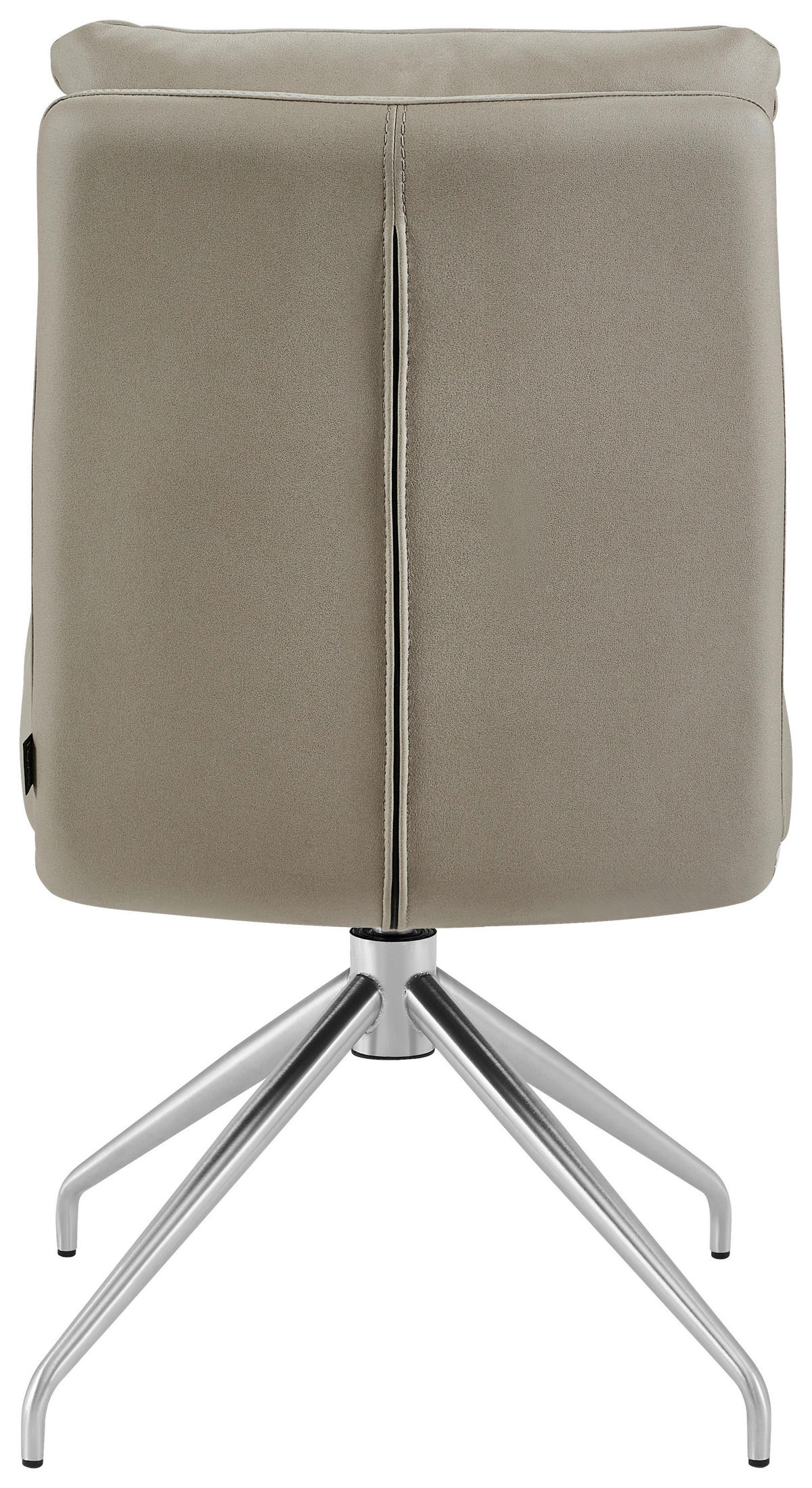 STUHL - Taupe/Edelstahlfarben, Design, Textil/Metall (51,5/89,5/65cm) - Novel