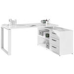 ECKSCHREIBTISCH 170/75/140 cm  in Weiß Hochglanz  - Weiß Hochglanz/Anthrazit, Design, Holzwerkstoff/Metall (170/75/140cm) - Carryhome