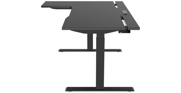 SCHREIBTISCH höhenverstellbar, Memoryschalter - Schwarz, Design, Holzwerkstoff/Kunststoff (150/76/73-118cm) - Cantus