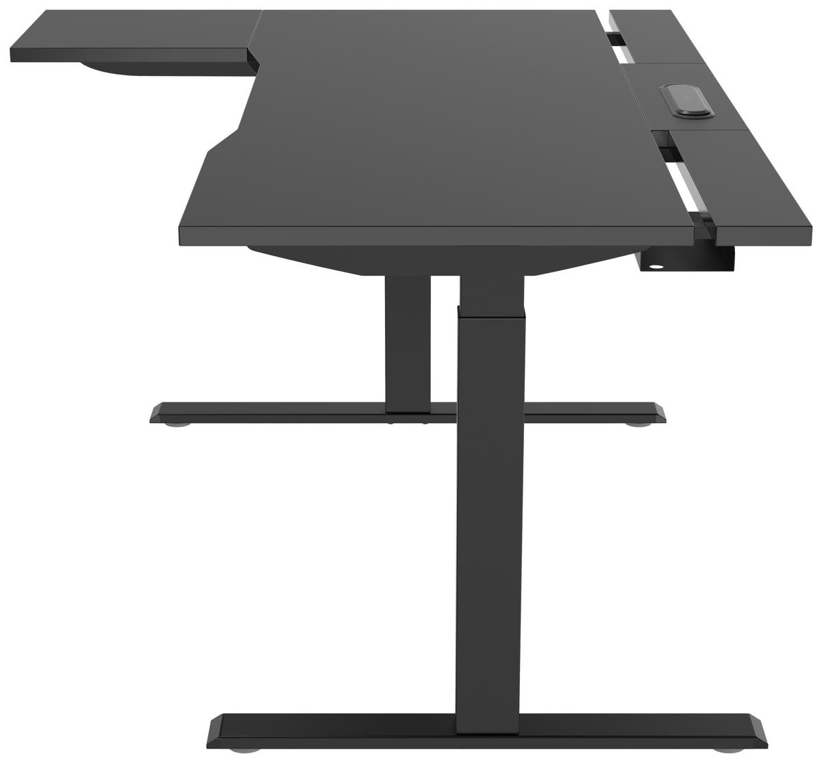ÍRÓASZTAL  - fekete, Design, műanyag/faalapú anyag (150/76/73-118cm) - Cantus