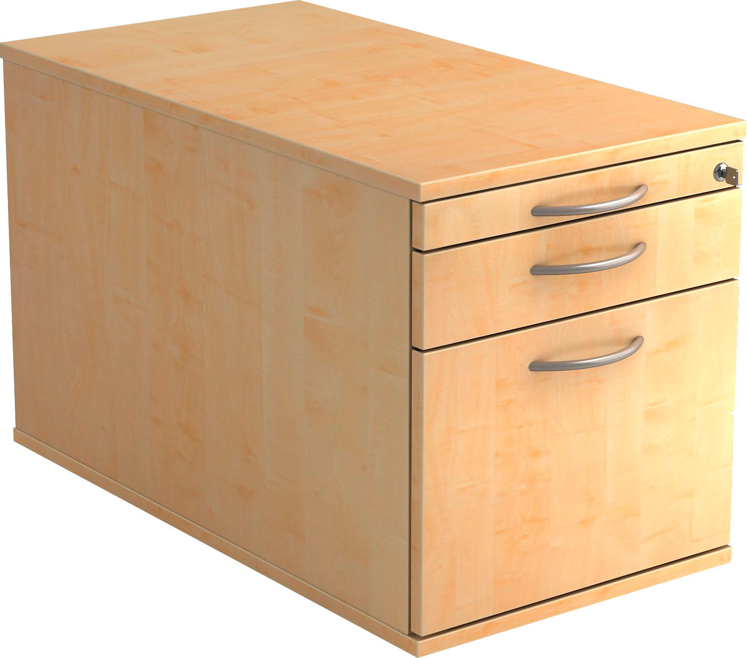 ROLLCONTAINER 42,8/51,2/80 cm  - Ahornfarben/Alufarben, KONVENTIONELL, Holzwerkstoff/Kunststoff (42,8/51,2/80cm) - Venda