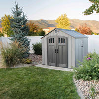 GERÄTEHAUS 244/244/305 cm  - Grau, Basics, Kunststoff (244/244/305cm) - Ambia Garden