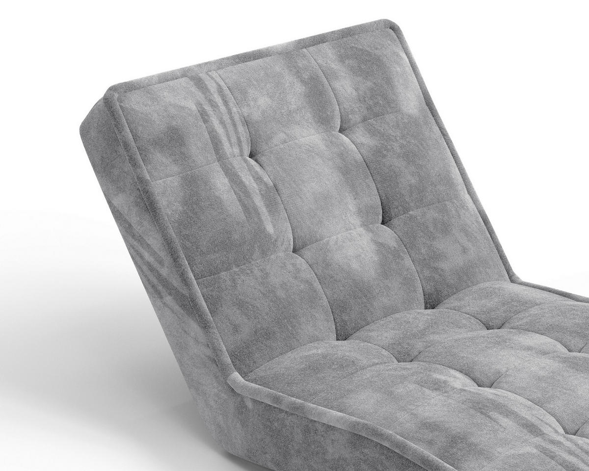 RELAXLIEGE Chenille Hellgrau  - Hellgrau/Schwarz, MODERN, Kunststoff/Textil (73/79/170cm) - Milino