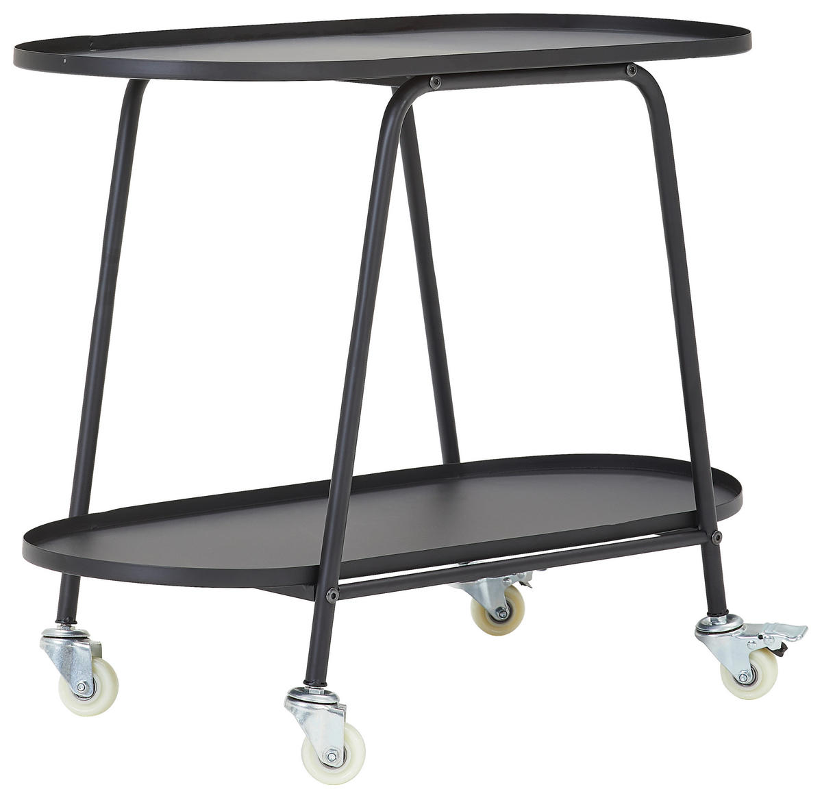 Etajeră  70/53,5/34 cm negru  - negru, Trend, plastic/metal (70/53,5/34cm) - Carryhome