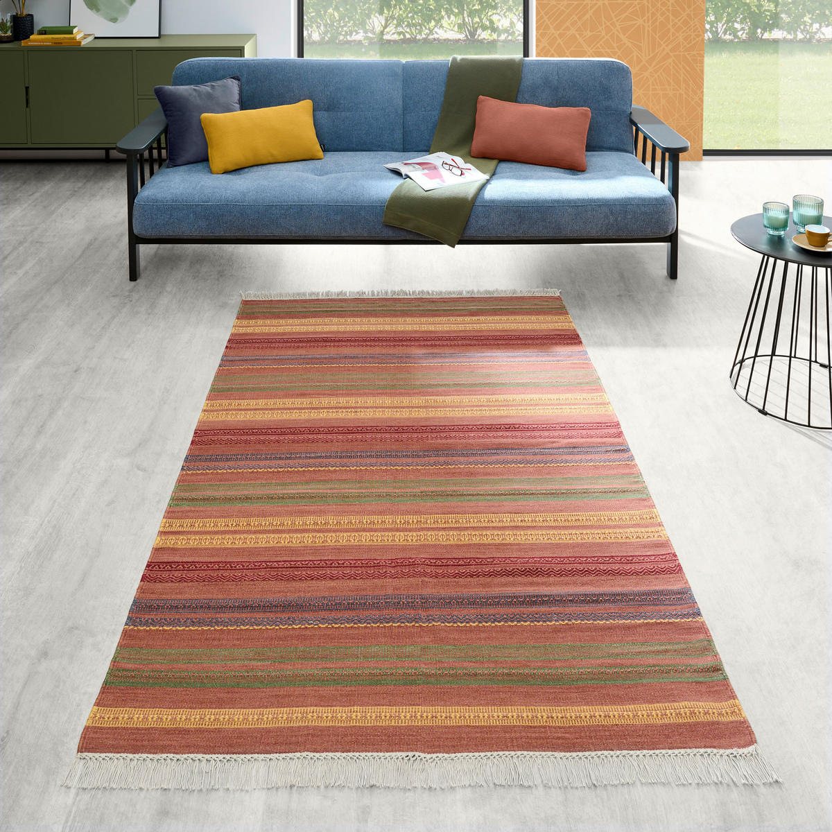 ORIENTTEPPICH  Wohnzimmer 120/180 cm Lilalu Red M. Multicolor, Rot rechteckig  - Rot/Multicolor, KONVENTIONELL, Textil (120/180cm) - Cazaris