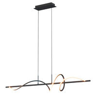 LED-PENDELLEUCHTE 110/18/150 cm  - Schwarz, Design, Metall (110/18/150cm)