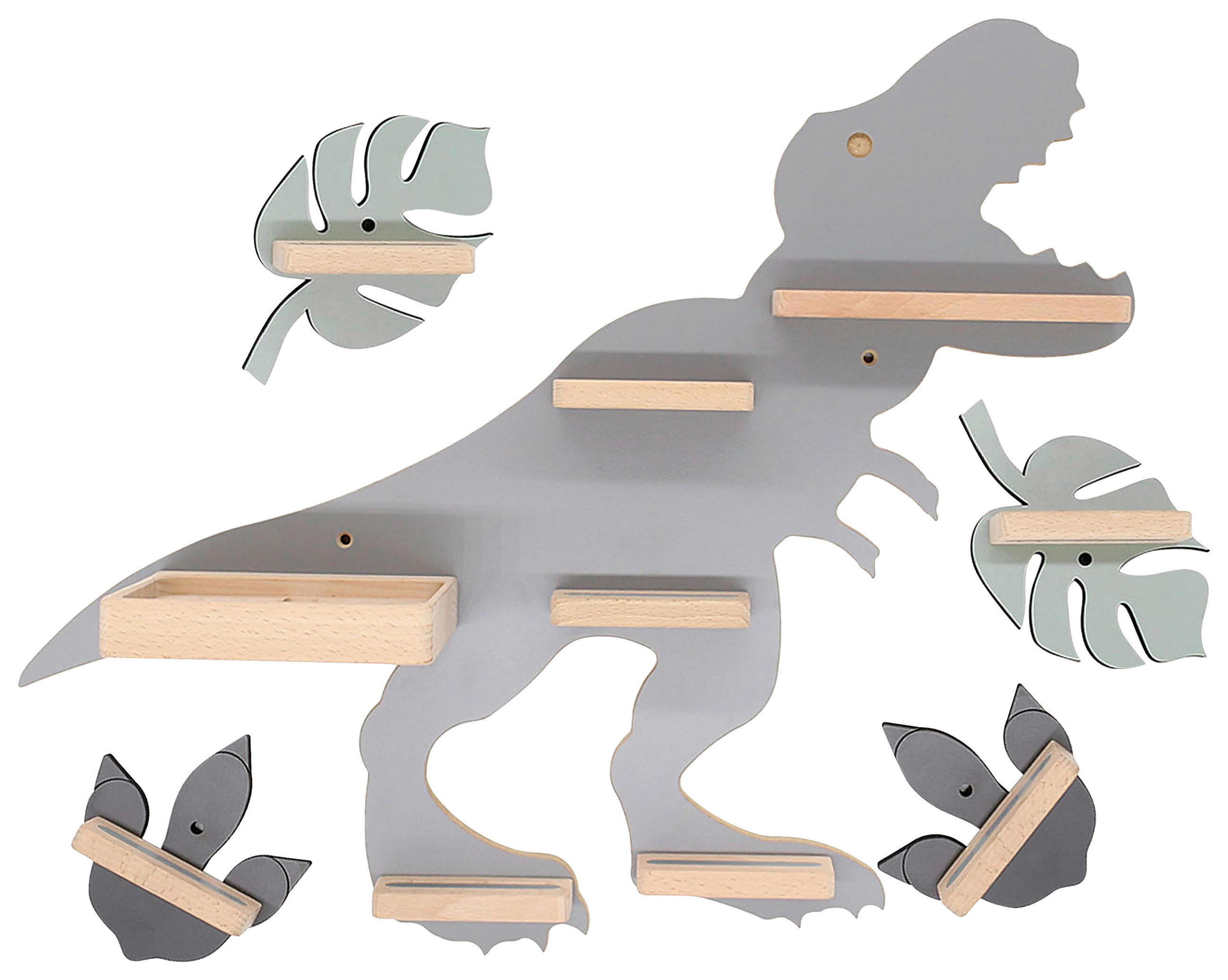 KINDERREGAL  - Grau, Modern, Holzwerkstoff (52/44/19cm) - MID.YOU