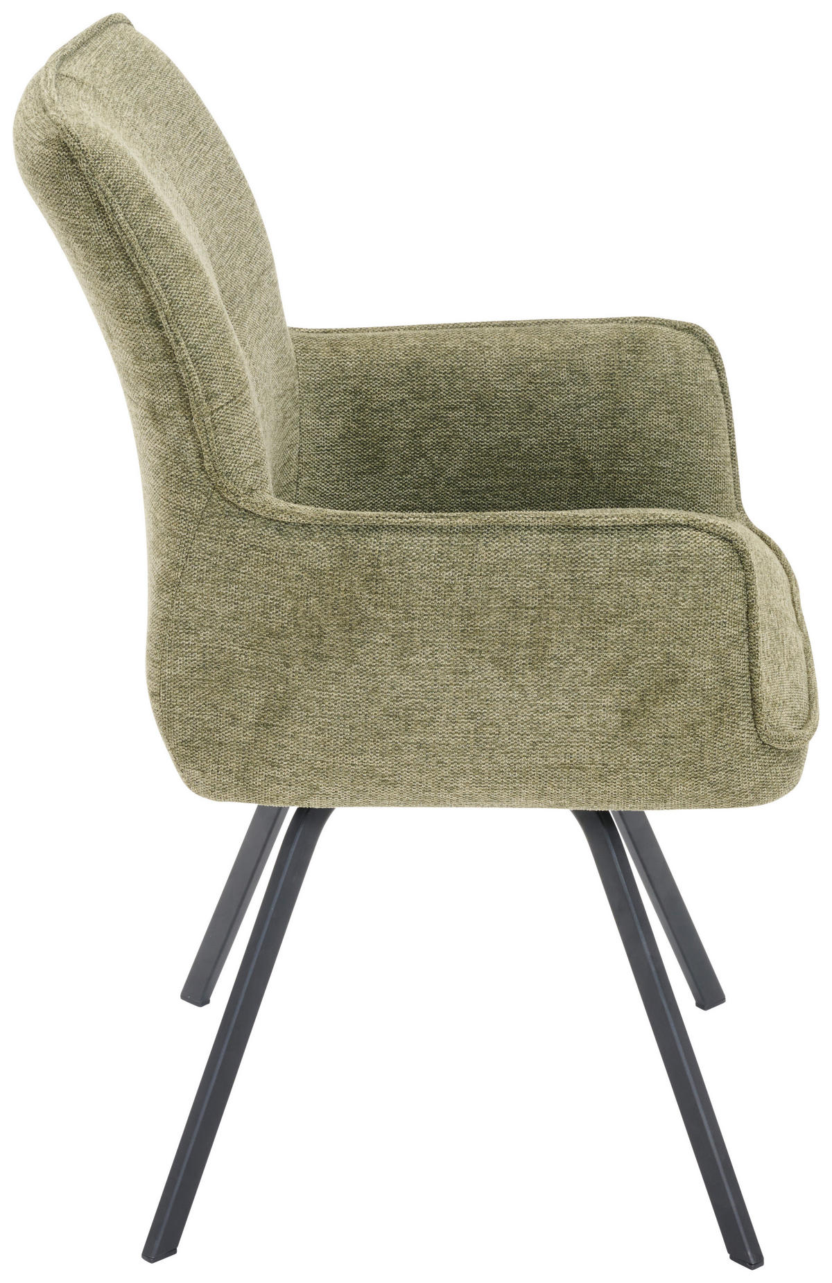 ARMLEHNSTUHL  in Stahl Chenille  - Schwarz/Grün, Design, Textil/Metall (56/89/62cm) - Welnova