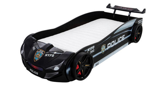 AUTOBETT 90/200 cm Schwarz  - Schwarz/Braun, KONVENTIONELL, Holz/Holzwerkstoff (90/200cm) - Xora