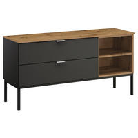 TV-ELEMENT - Alufarben/Graphitfarben, Design, Holzwerkstoff/Metall (120/61/42cm) - Stylife