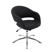 BESUCHERSTUHL in Schwarz Metall, Textil - Chromfarben/Schwarz, KONVENTIONELL, Textil/Metall (60/74(84)/60cm) - Xora