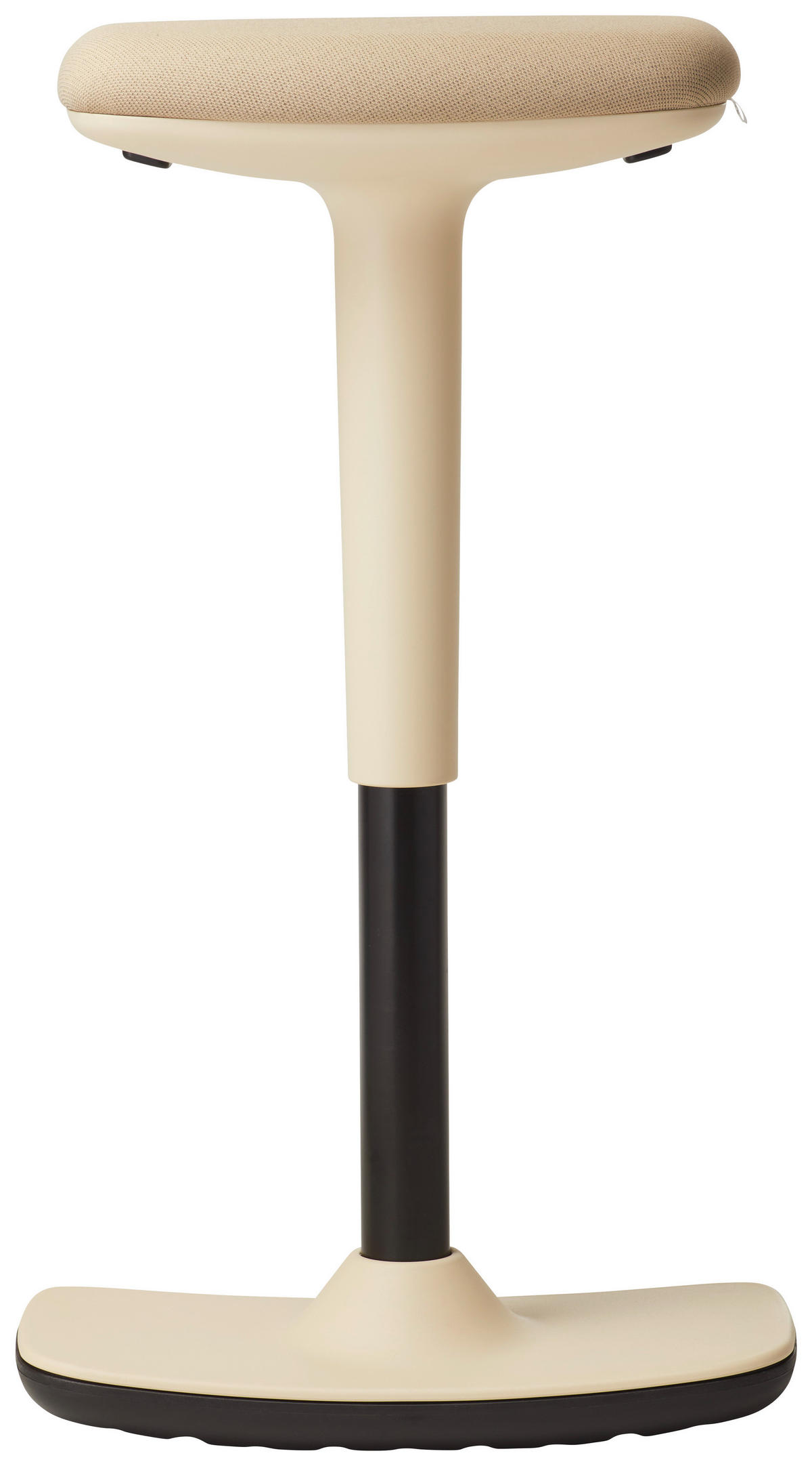BÜROHOCKER Sandfarben, Schwarz  - Sandfarben/Schwarz, Basics, Kunststoff/Textil (44/25/50-75cm) - Dauphin