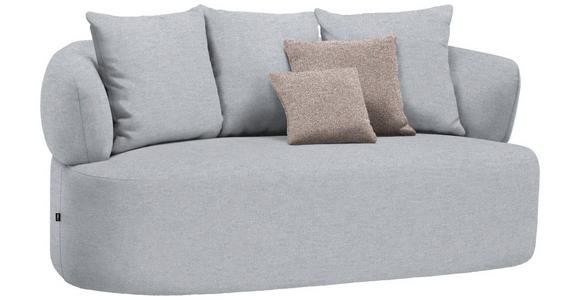 2-SITZER-SOFA in Flachgewebe Hellgrau  - Hellbraun/Hellgrau, MODERN, Kunststoff/Textil (177/86/105cm) - Hom`in