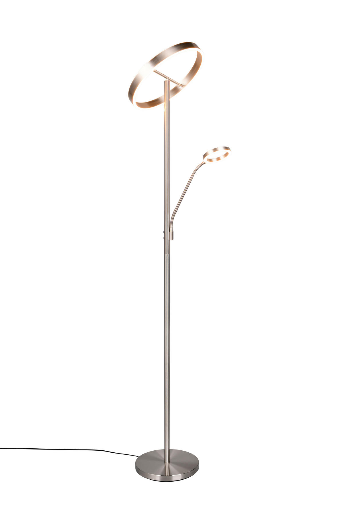 LED-STEHLEUCHTE - Nickelfarben, Design, Metall (40/180cm) - Trio Leuchten