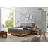 BOXSPRINGBETT 180/200 cm INKL. Matratze, Topper - Buchefarben/Grau, KONVENTIONELL, Holz/Textil (180/200cm) - Valnatura