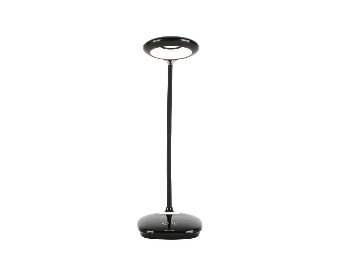 LED ÍRÓASZTALI LÁMPA - fekete, Basics, műanyag (11cm) - Boxxx