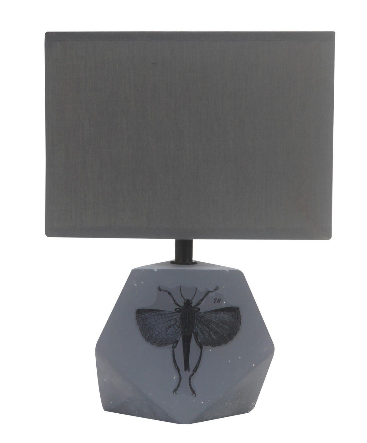 BORDSLAMPA 12/19/27 cm   - grå, Basics, textil/sten (12/19/27cm)