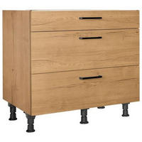 SCHUBKASTENUNTERSCHRANK 90/87/56 cm  in Eichefarben  - Eichefarben/Schwarz, MODERN, Holzwerkstoff/Metall (90/87/56cm) - Nobilia
