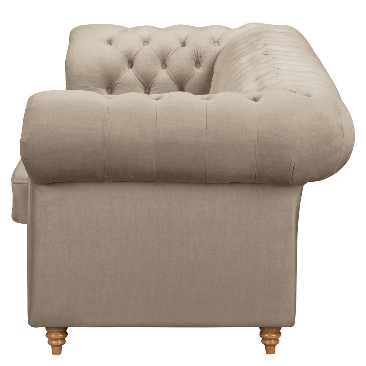SCHLAFSOFA Laura in Mikrofaser Taupe  - Taupe/Braun, Design, Holz/Textil (218/74/91cm) - P & B