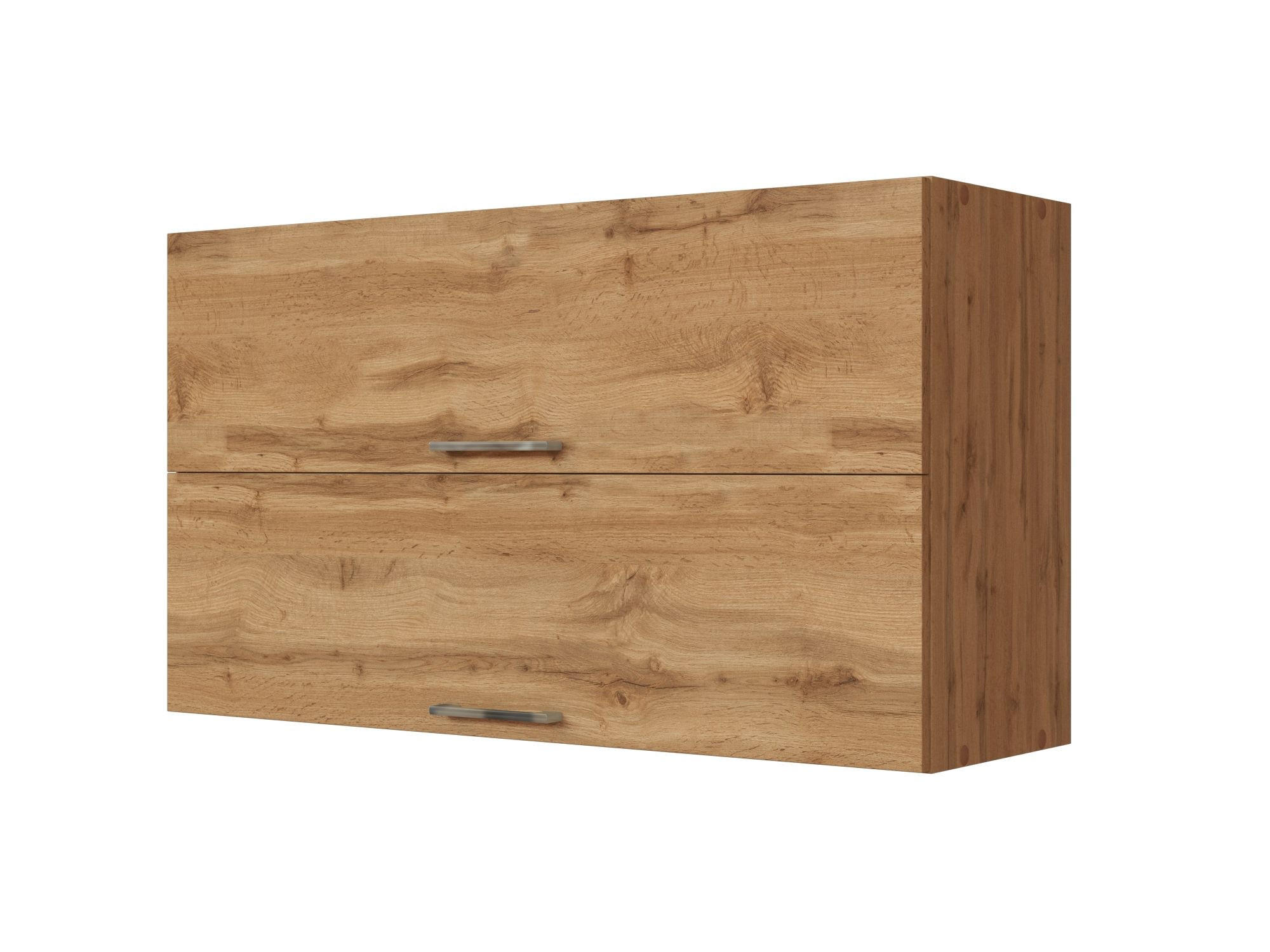 KÜCHENOBERSCHRANK 100/57/34 cm  in Eiche Wotan  - Chromfarben/Eiche Wotan, MODERN, Holzwerkstoff/Metall (100/57/34cm) - Held