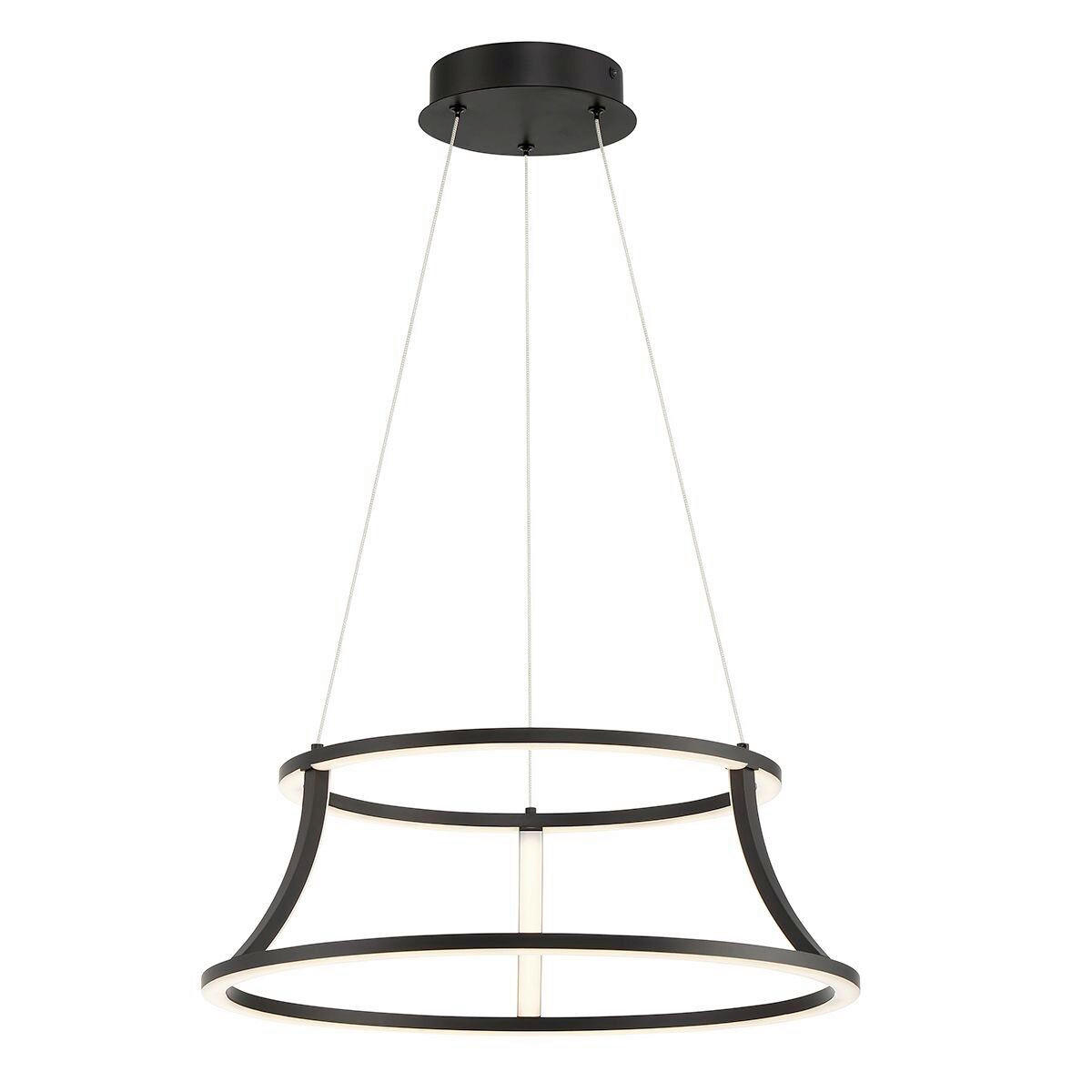 ZÁVESNÉ LED SVIETIDLO, 51/35/35 cm  - čierna, Design, kov/plast (51/35/35cm) - Elstead Lighting