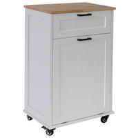 SERVIERWAGEN in Weiß  - Schwarz/Weiß, Basics, Holz/Holzwerkstoff (52/89/35cm) - MID.YOU