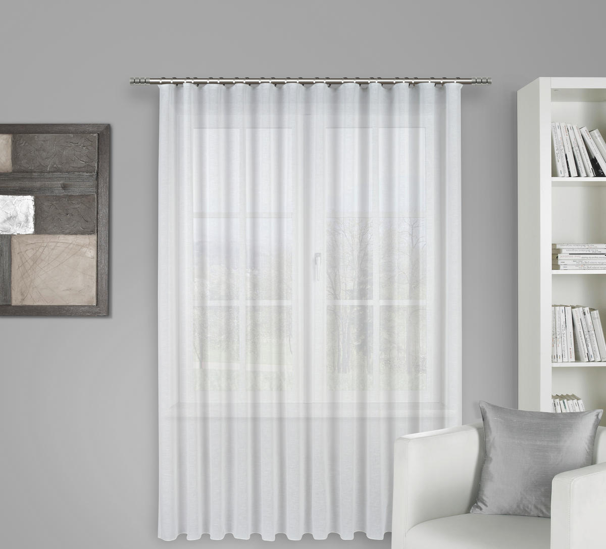PERDEA CONFECțIONATĂ transparent  - alb, Konventionell, textil (300/225cm) - Esposa