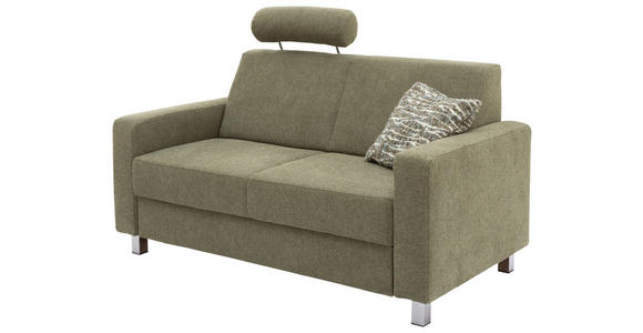 2-SITZER-SOFA in Flachgewebe Grün  - Chromfarben/Grün, Design, Textil/Metall (158/83/85cm) - Xora