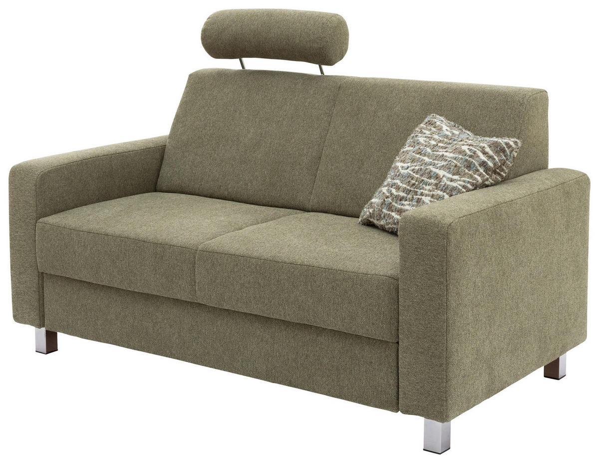 2-SITZER-SOFA in Flachgewebe Grün  - Chromfarben/Grün, Design, Textil/Metall (158/83/85cm) - Xora
