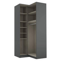 ECKKLEIDERSCHRANK 100/229/102 cm Grau  - Alufarben/Grau, MODERN, Holzwerkstoff (100/229/102cm) - Rauch Möbel