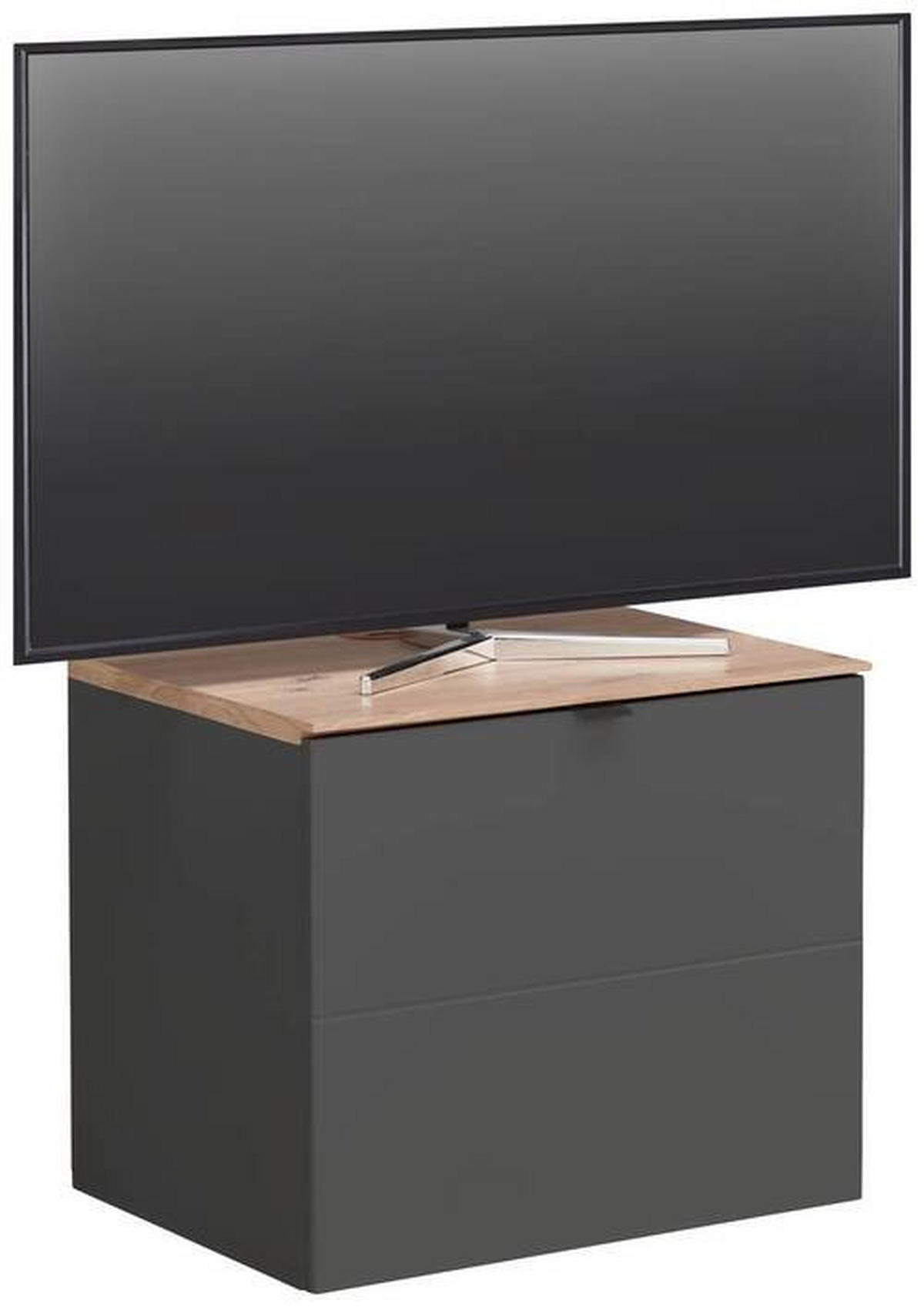 TV-ELEM 60/62/44 cm  - grafitszürke/fekete, Modern, faalapú anyag/fém (60/62/44cm) - Hom`in