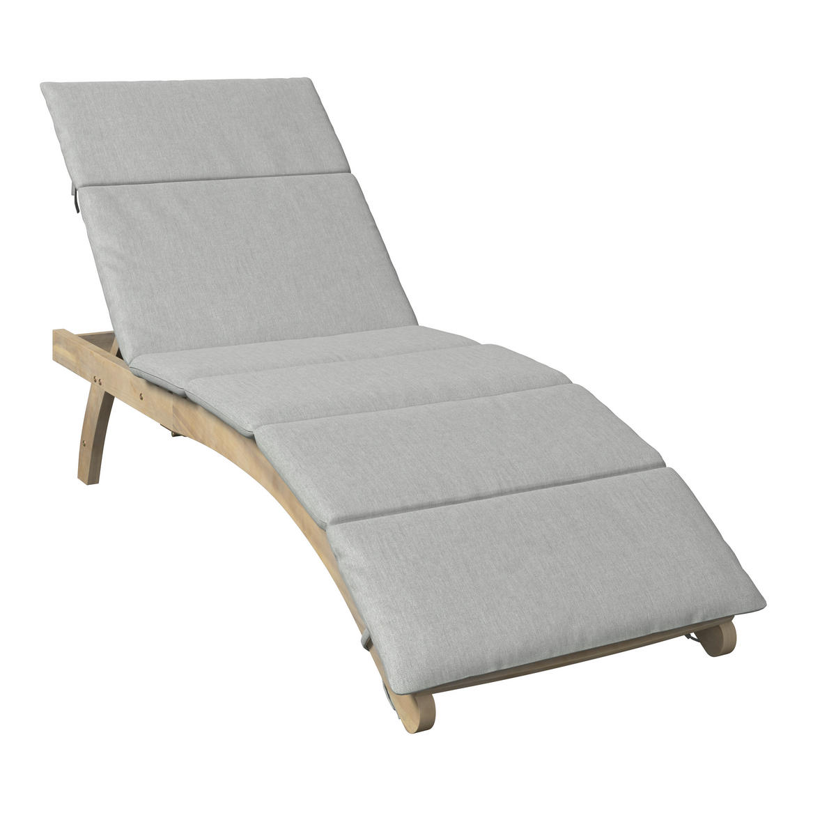 GARTENLIEGE 170/55/54 cm  - Akaziefarben, Natur, Holz/Kunststoff (170/55/54cm) - Ambia Garden