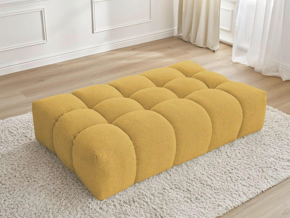 HOCKER EVEREST Flachgewebe Gelb  - Gelb/Schwarz, MODERN, Kunststoff/Textil (166/100/40cm)