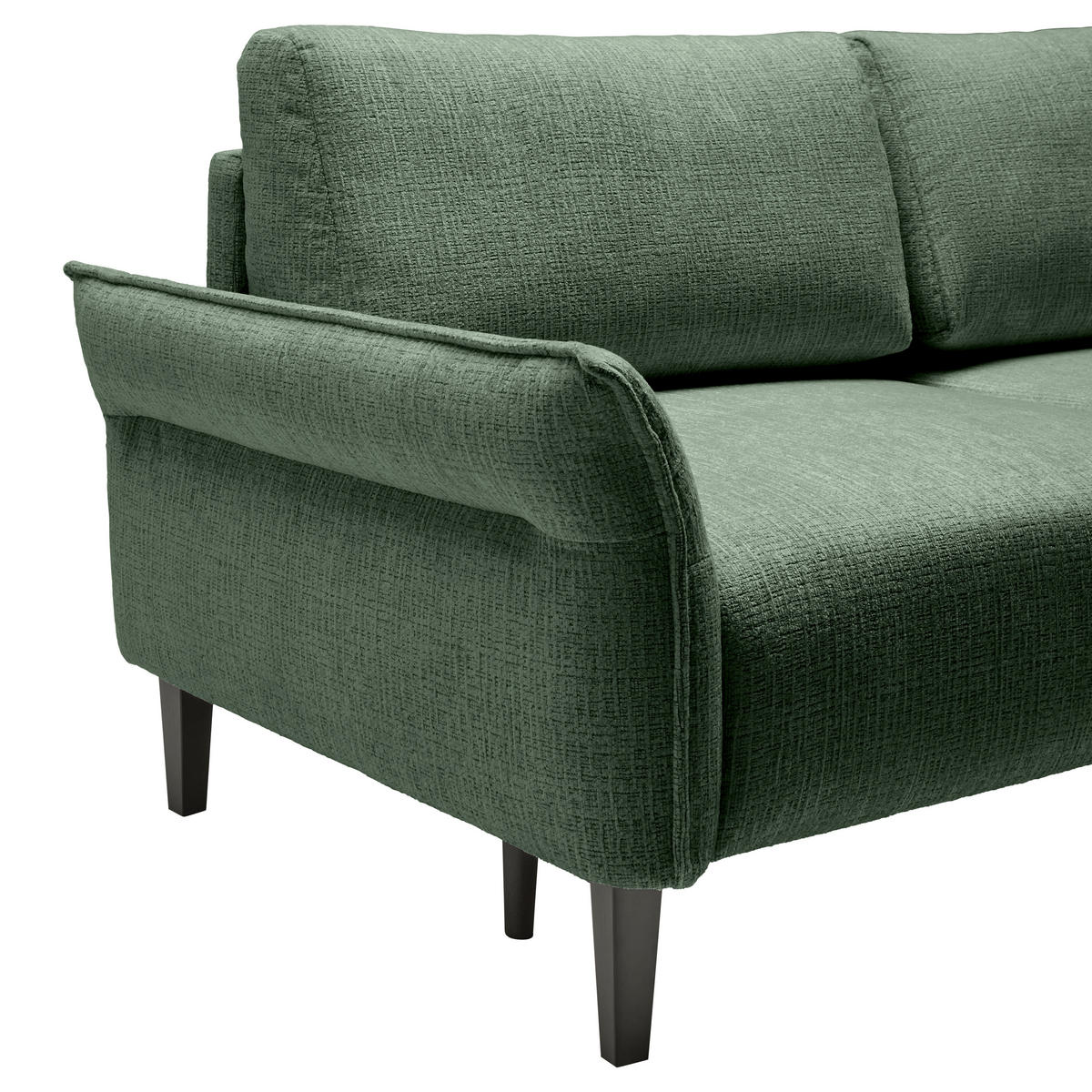 3-SITS SOFFA i vävt tyg mörkgrön  - svart/mörkgrön, Modern, trä/textil (183/85/92cm) - MID.YOU