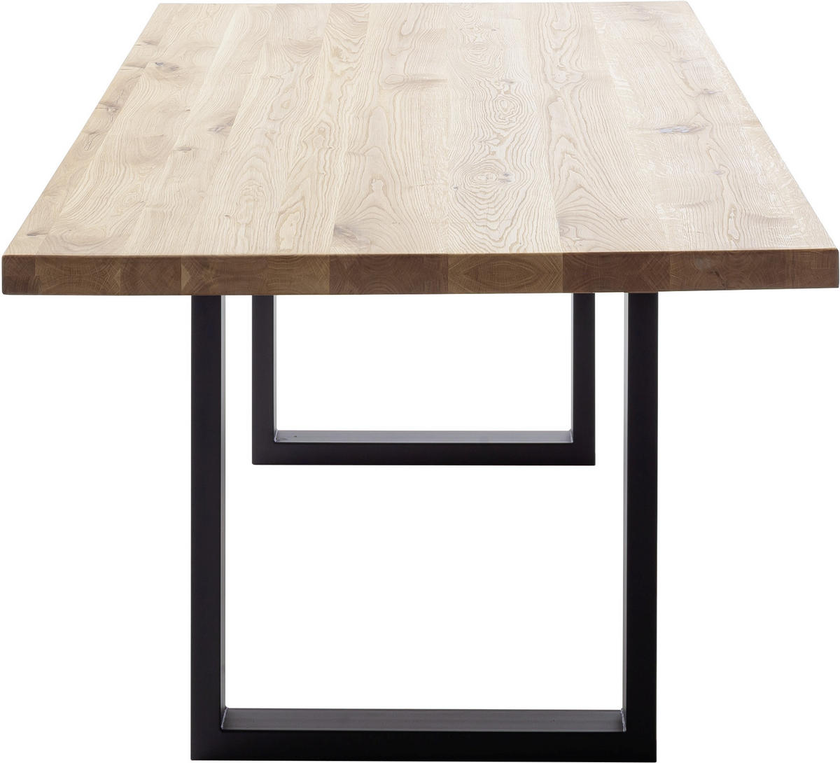 ESSTISCH in Holz 180/100/76 cm  - Wildeiche/Schwarz, Konventionell, Holz/Metall (180/100/76cm) - Valdera