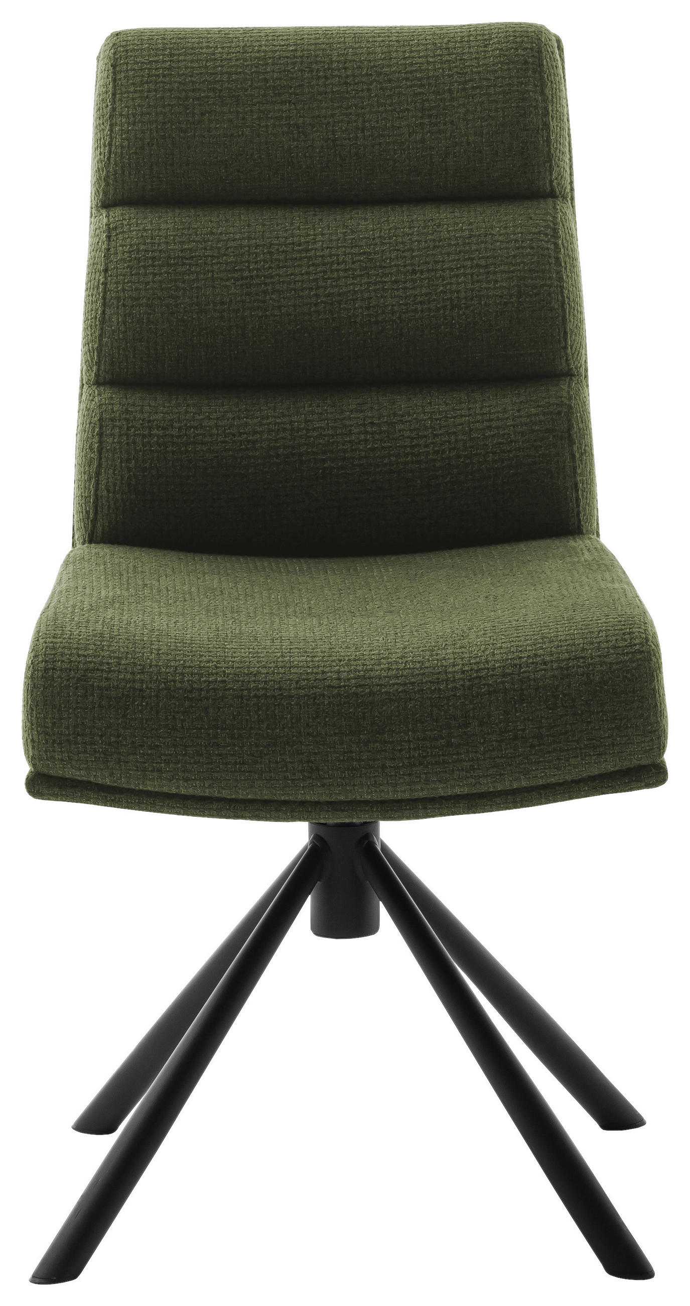 STUHL  in Stahl Webstoff Metall, Textil  - Schwarz/Olivgrün, Design, Textil/Metall (47/90/64cm) - Dieter Knoll