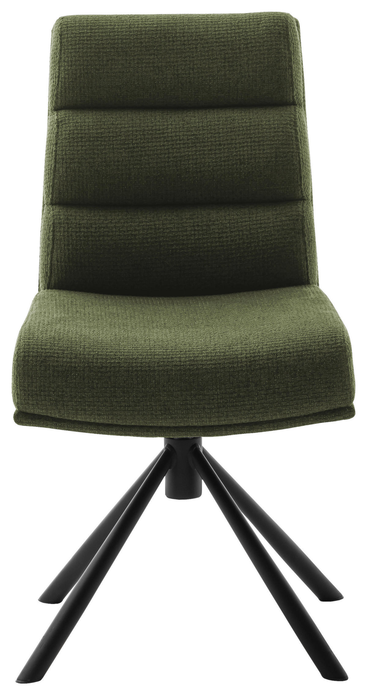 STUHL  in Stahl Webstoff Metall, Textil  - Schwarz/Olivgrün, Design, Textil/Metall (47/90/64cm) - Dieter Knoll