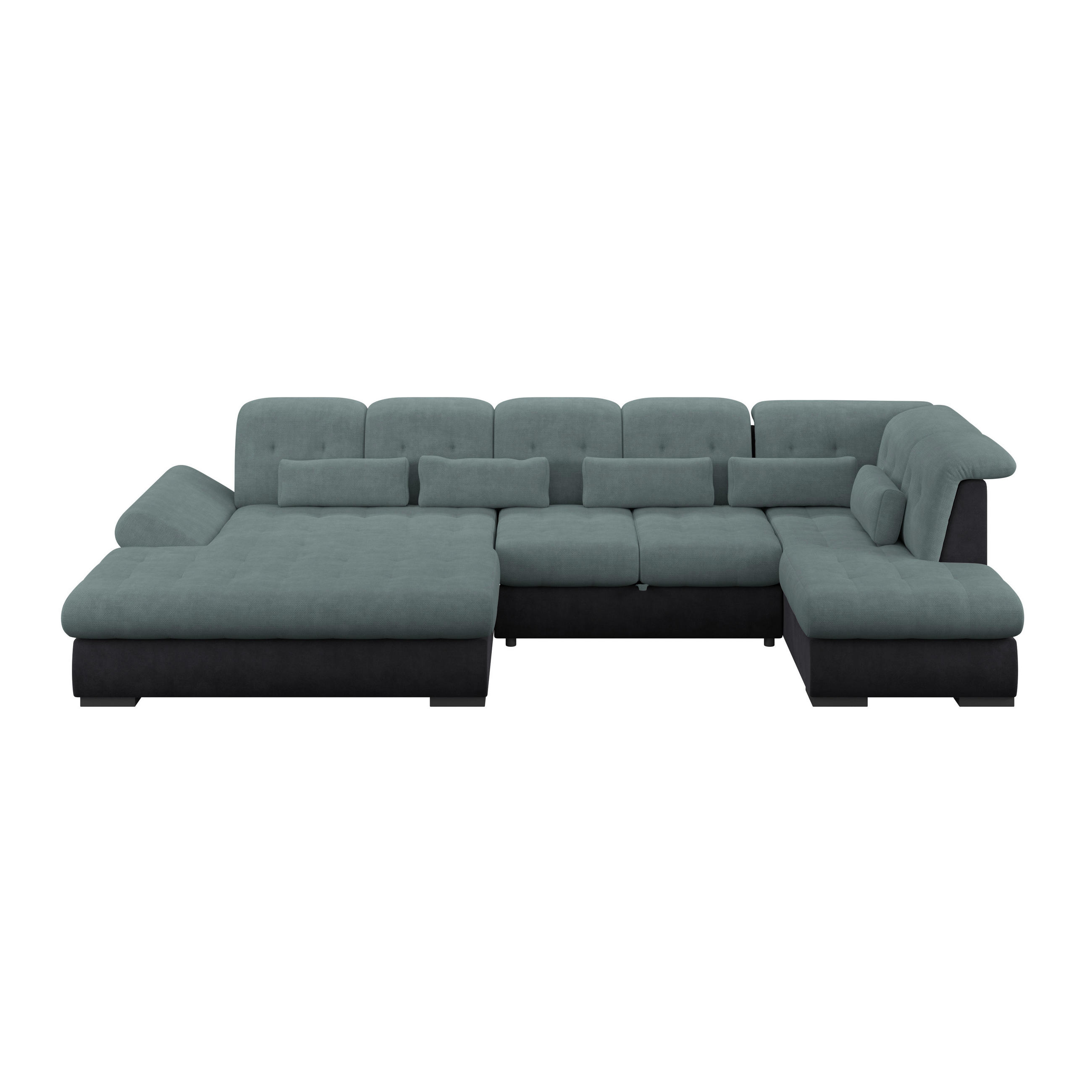 Wohnlandschaft Madera Blaugrün S: 358x212 Cm