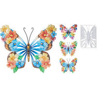 DEKORAČNÝ MOTÝĽ - viacfarebná, Basics, kov (21/0.5/18cm)