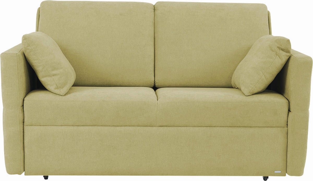 SCHLAFSOFA Chenille Hellgrün  - Schwarz/Hellgrün, KONVENTIONELL, Kunststoff/Textil (150/88/91cm) - Sedda
